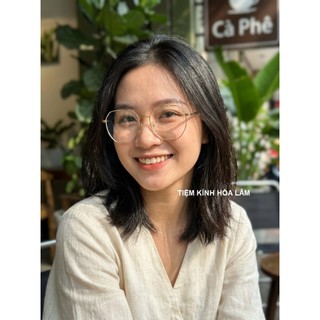 Gọng Kính Cận - Gọng Kim Loại Mắt Lục Giác Phong Cách Hàn Quốc Chống Bụi Ms 5036