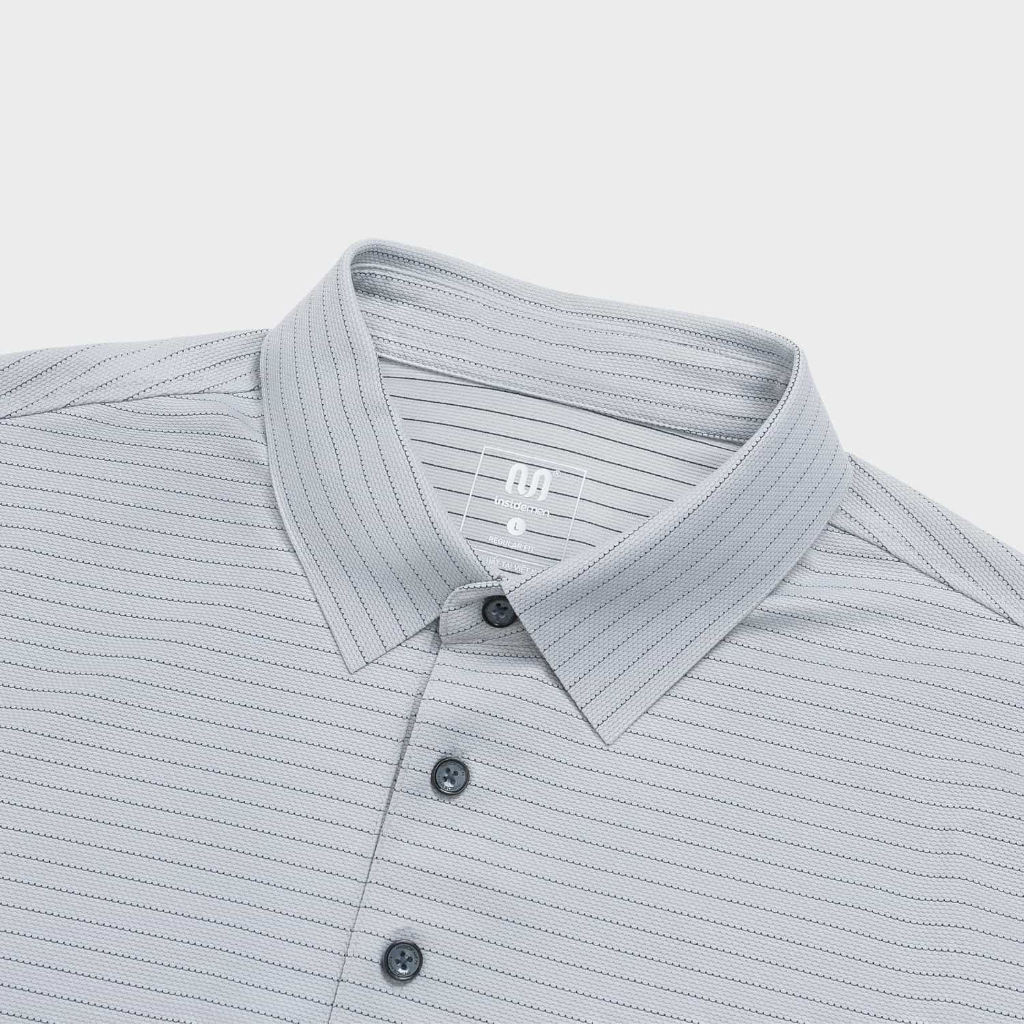 Áo Polo ngắn tay nam Insidemen dệt Jacquard cổ dán cao cấp hiện đại, tinh tế dáng Regular Fit IPS121MAH0