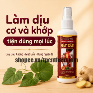 Dầu Thảo Dược Xoa Bóp MẬT GẤU ĐỎ 100 ML Giảm Căng Cơ, Làm Ấm, Thoải Mái Khi Vận Động