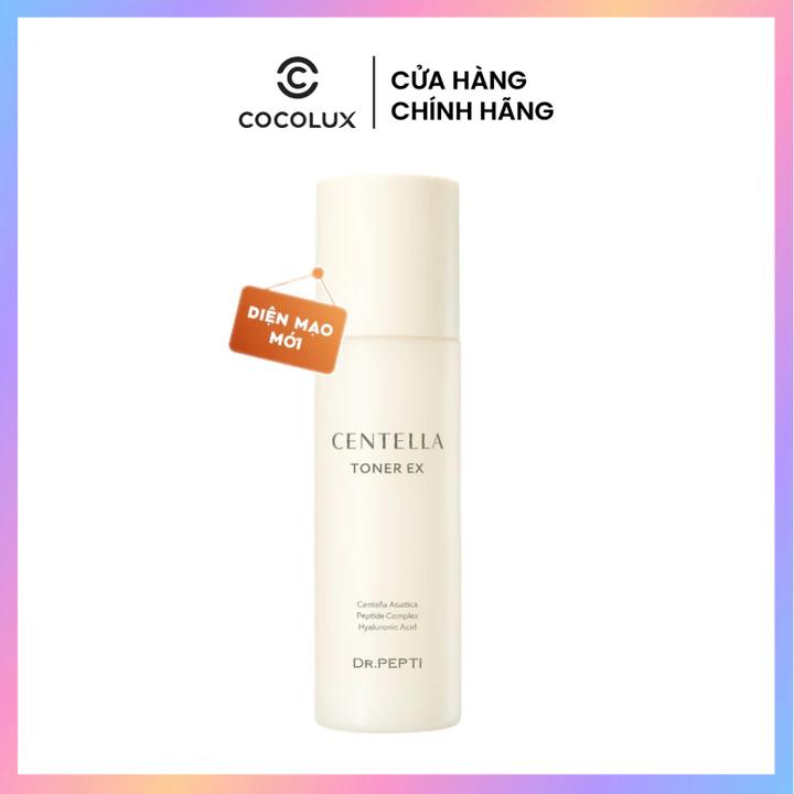 Nước Hoa Hồng Dr.Pepti Centella Toner Ex 180ml – Cấp Ẩm, Căng Bóng, Làm Dịu Và Phục Hồi Da