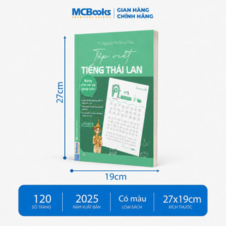 Tập Viết Tiếng Thái Lan – Bảng Chữ Cái Và Ghép Vần - MCBooks Chính Hãng