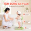 Ghế Tắm Cho Bé Beige, Thiết Kế Đa Năng, Tắm Gội, Thay Bỉm, Vệ Sinh, Có Thể Điều Chỉnh Độ
