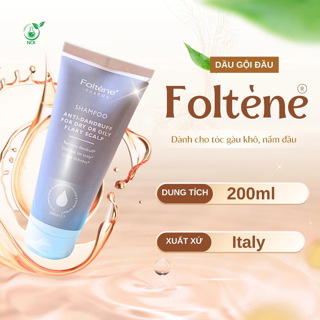 Dầu Gội Đầu Foltene Pharma Sạch Gàu Và Ngứa Da Đầu, Dầu Gội Giúp Giảm Nấm Da Đầu, Giúp Tóc Chắc Khoẻ