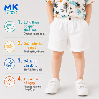 Set Bộ Bé Trai Aloha MK Kids Áo Sơ Mi Họa Tiết Mát Mẻ - Đi Chơi Đi Biển Mùa Hè - Chất Đũi Tơ 2-8 Tuổi