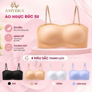 [ AMYBRA NEW ] Áo Ngực Nữ Đúc Su Gom Ngực Chống Bè – Áo Quây Ngang Nữ Không Gọng Đệm Mỏng 1.5Cm Nâng V1 AMYBRA A979