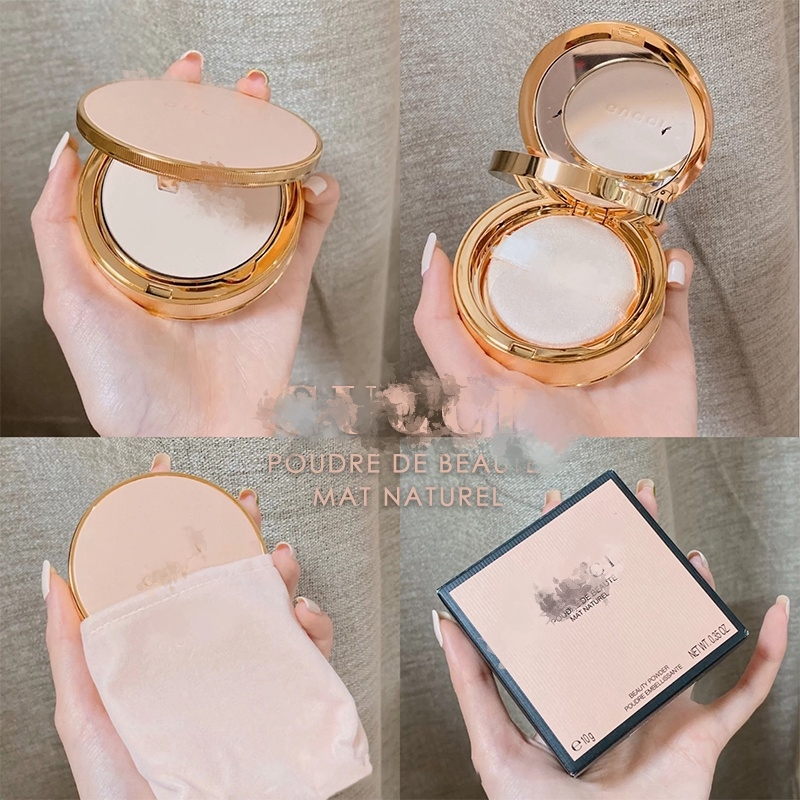 Phấn phủ GG.UU.CC.II nén Mat Naturel 10g/Kiềm dầu tốt/da mịn nhẹ/không mốc nền 5g