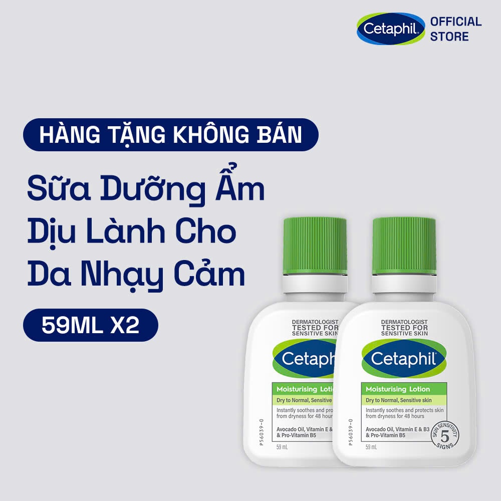 [Gift] Combo 2 Sữa dưỡng ẩm dịu lành cho da nhạy cảm CETAPHIL MOISTURIZING LOTION 59ML