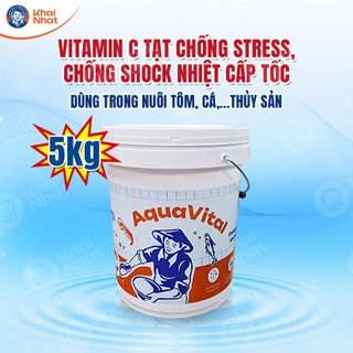AquaVital (5Kg/Xô) - Vitamin C tạt chống sốc, giảm stress cấp tốc - Dùng trong nuôi Tôm, Cá,Thủy sản