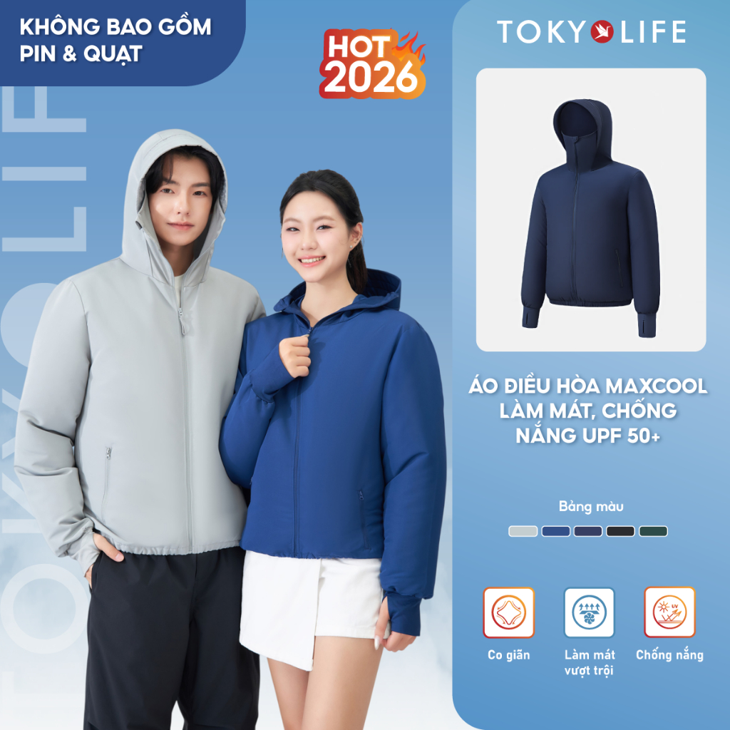 [CHỈ BÁN LẺ ÁO] Ao điều hòa TOKYOLIFE chống nắng làm mát siêu nhẹ thoáng khí 40005009