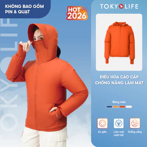 Áo Khoác Gió Quạt Điều Hòa Pin Cao Cấp TOKYOLIFE Chống Nắng UPF 50+ Cho Nam Và Nữ 40001850