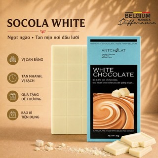 Socola Thanh Trắng Antcholat White Chocolate Tan Mượt Vị Sữa Dịu Nhẹ Ăn Vặt tiện lợi Quà Tặng