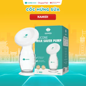 Cốc Hứng Sữa Kamid Silicone Cao Cấp Hút Sữa Rảnh Tay Cho Mẹ Dung Tích 90ml Dành Cho Bé Ti Bình Sữa