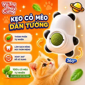 Đồ Chơi Kẹo Cỏ Mèo Dán Tường Giúp Mèo Thư Giãn, Thơm Miệng, Tiêu Búi Lông