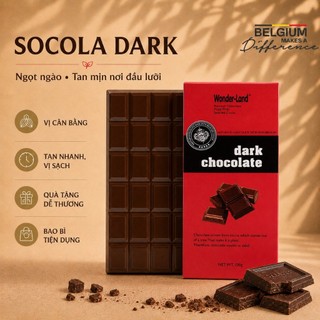 Socola Thanh Đen Wonder-Land Dark Chocolate Đắng Dịu Tan Mượt Ăn Vặt Tiện Lợi hàng ngày quà tặng