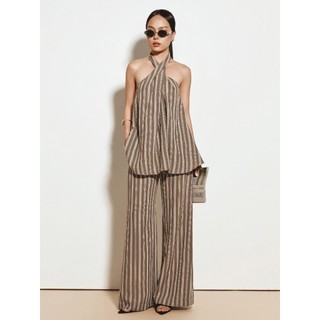 [N6] Set Đồ Nữ Alice Stripe Pants, Chất Vải Đũi Cotton Thoải Mái, WSB161, SOME HOW STORE