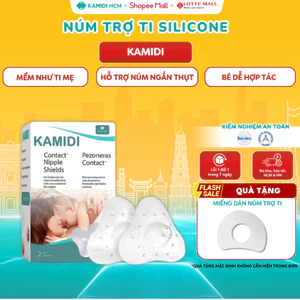 Núm Trợ Ti Kamidi Silicone Co Dãn Mềm Mại Bảo Vệ Đầu Ngực Cho Mẹ Hỗ Trợ Bé Tập Ti Bình Sữa