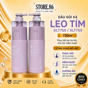 Cặp Dầu Gội Xả Leo Tím GLT750/XLT750 750ml | Dưỡng Tóc Mềm Mượt Cho Tóc Khô Xơ