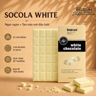 Socola Thanh Trắng Wonder-Land White Chocolate tan mượt Tròn Vị Ăn Vặt chia sẻ tiện lợi Hàng Ngày