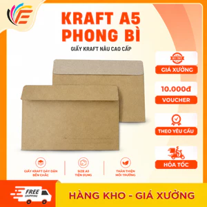 Phong Bì A5 Kraft Dành Cho Tài Liệu Và Văn Phòng
