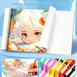 Acrylic Marker Set Vẽ Tranh Cho Bé Màu Đẹp Hộp 36/48/80 Màu Ngòi Brush Lông Mềm Mực Nhiều Không Lem