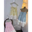 Đầm 2 dây babydoll kẻ phối ren tầng