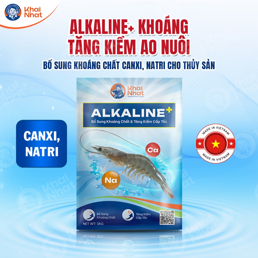 Khoáng Alkaline tạt tăng Kiềm, cần bằng pH trong nước - Chuyên dùng trong - Thủy sản (1kg/gói)