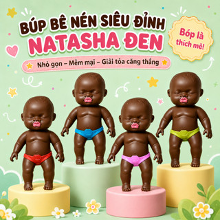 【Tặng kèm quần lót】Đồ chơi giải tỏa căng thẳng, mô hình nhân vật cỡ lớn, búp bê đen cá tính – Búp bê bóp Natasha.