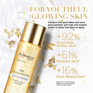 Nước dưỡng tinh chất vàng 24K ngừa lão hoá, dưỡng da Bio essence Bio-Gold 150ml tặng 1 túi 200g