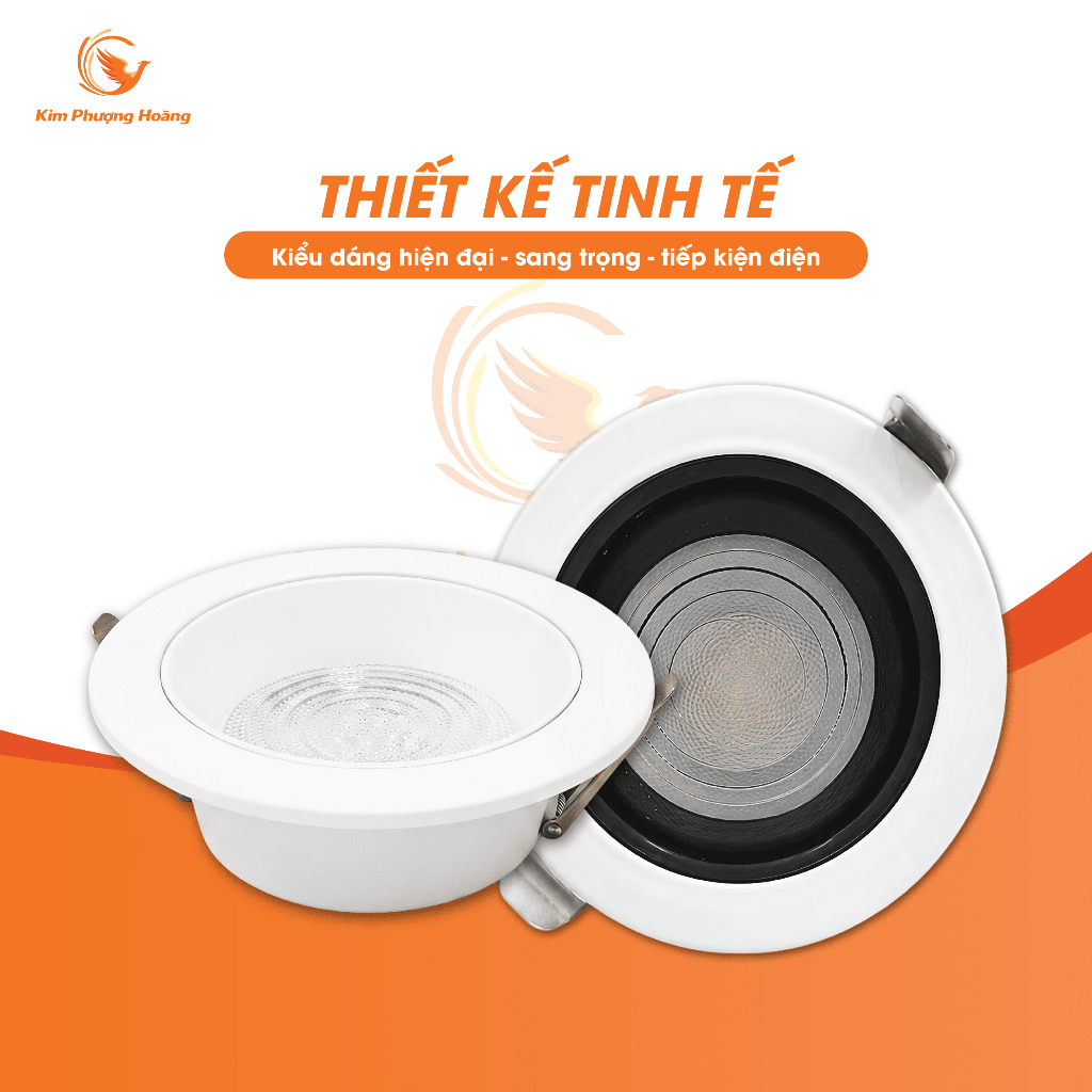 Đèn Âm Trần Dowlight Chống Chói 7W-9W phi 90 Choá Sâu 2cm Ánh Sáng 3 màu Bảo hành 2 năm