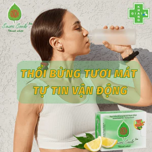 Bột sủi thanh nhiệt hương chanh Sensacool, giúp đánh bay mụn nhọt, nóng trong, giải khát ngày hè (Hộp 6 gói)