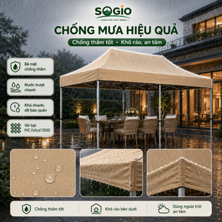Nhà bạt di động / Lều xếp / Gấp gọn / 1800D / Chống mưa nắng / Khung thép / Ngoài trời / 3x3 3x4.5 3x6m