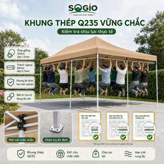 Nhà bạt di động / Lều xếp / Gấp gọn / 1800D / Chống mưa nắng / Khung thép / Ngoài trời / 3x3 3x4.5 3x6m