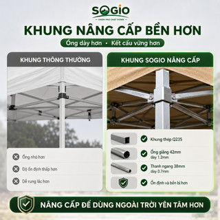 Nhà bạt di động / Lều xếp / Gấp gọn / 1800D / Chống mưa nắng / Khung thép / Ngoài trời / 3x3 3x4.5 3x6m