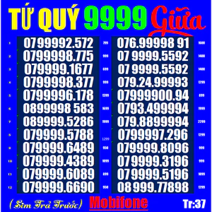 Sim SỐ ĐẸP, TAM HOA KÉP, TỨ QUÝ giữa Tr36@,37@b,38@ Sim Dể Nhớ, Sim trả trước, chưa kích hoạt | sim