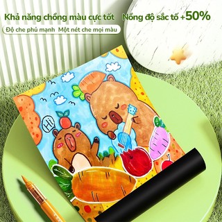 Bút Lông Màu Acrylic Marker Đầu Mềm Hộp Nhiều Màu Cho Học Sinh Dụng Cụ Mỹ Thuật Vẽ Tranh Không Lem
