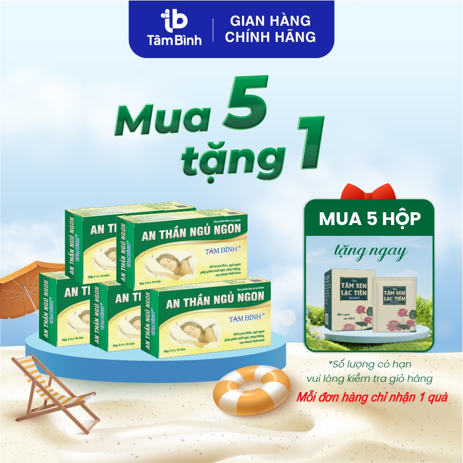[Combo 5] An thần ngủ ngon Tâm Bình (hộp 30v)  - Bớt lo âu, ngủ sâu sảng khoái