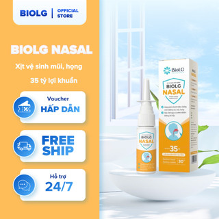 Xịt Mũi Họng Cho Trẻ BioLG Nasal 35 Tỷ Lợi Khuẩn Vệ Sinh Mũi Họng Dịu Nhẹ Cho Bé