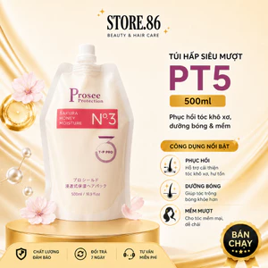 Kem Ủ Tóc Prosee Amino Honey Sakura Moisture PT5 500ml | Dưỡng Tóc Mềm Mượt & Dễ Chải