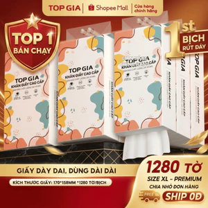 Khăn giấy rút TOPGIA dạng bịch treo tường tiện lợi siêu dai mềm mịn