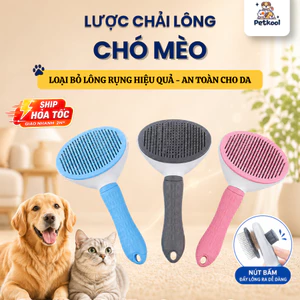 Lược chải, Bàn chải lông chó mèo có NÚT BẤM - CHÍNH HÃNG TAOTAO PET chải lông chó mèo sạch sẽ Pet Kool