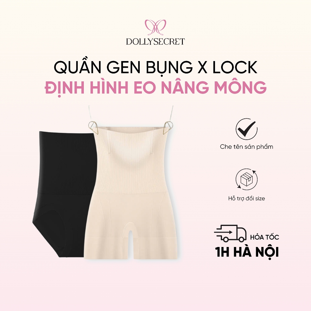 Quần gen bụng X LOCK định hình eo nâng mông DOLLY SECRET Có 4 Nẹp Định Hình Q08