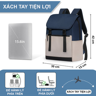 WEPLUS Balo Đựng Laptop Nam Vải Chống Nước 41x30x15cm Balo Du Lịch Nhiều Ngăn Siêu Nhẹ WPB1702