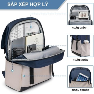 WEPLUS Balo Đựng Laptop Nam Vải Chống Nước 41x30x15cm Balo Du Lịch Nhiều Ngăn Siêu Nhẹ WPB1702