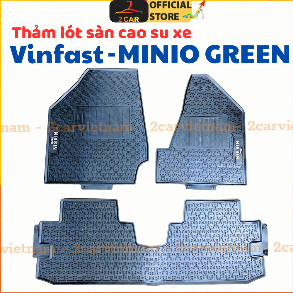 Thảm lót sàn cao su xe Vinfast Minio Green - Hàng đẹp, không mùi, không thấm nước, dễ vệ sinh
