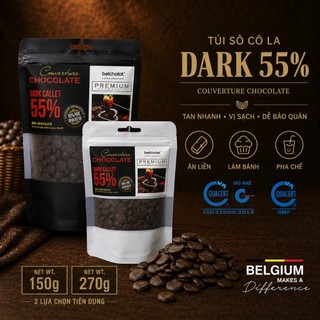 Socola Đen couverture 55% Cacao Easy homemade Làm Bánh Ganache Bonbon Phủ Bánh Nhúng dâu chocolate