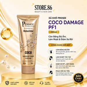 Tuýp Xả Khô Prosee Coco Damage PF1 230ml | Dưỡng Tóc Mềm Mượt, Cân Bằng Độ Ẩm & Dễ Vào Nếp