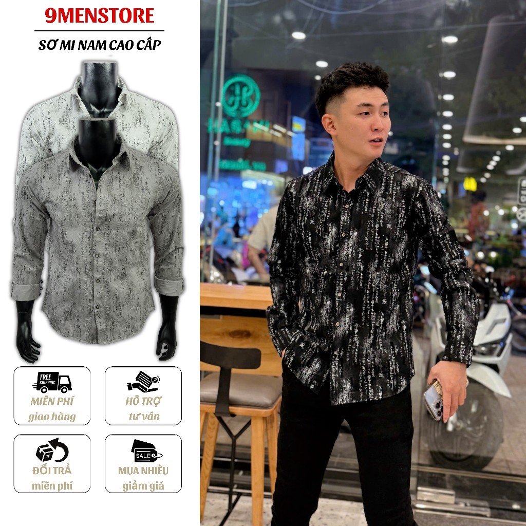 Sơ Mi Nam Vải Cotton Wash Hàn Quốc Cao Cấp Thấm Hút Mồ Hôi Sang Trọng 07
