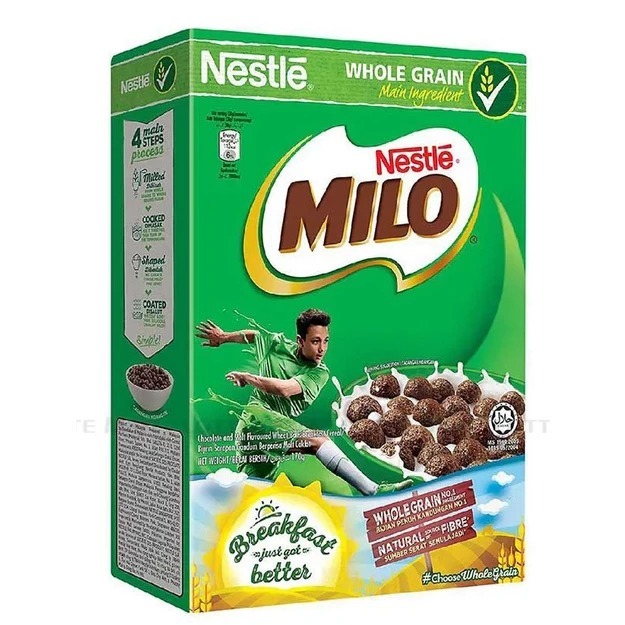 Ngũ Cốc Ăn Sáng Milo 150g, Ngũ Cốc Socola Malt Giòn Thơm Ăn Với Sữa Nestlé Milo Cereal (Hộp 150g)