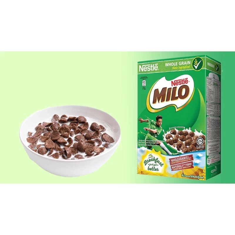 Ngũ Cốc Ăn Sáng Milo 150g, Ngũ Cốc Socola Malt Giòn Thơm Ăn Với Sữa Nestlé Milo Cereal (Hộp 150g)