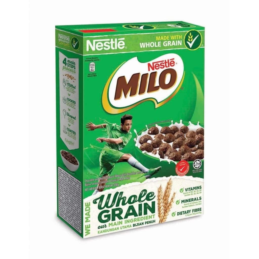 Ngũ Cốc Ăn Sáng Milo 150g, Ngũ Cốc Socola Malt Giòn Thơm Ăn Với Sữa Nestlé Milo Cereal (Hộp 150g)